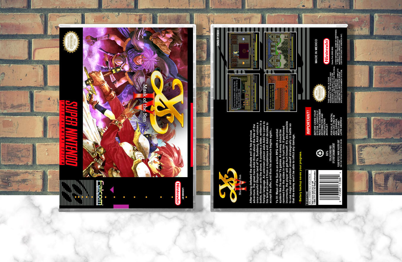 Ys IV: Mask of the Sun, Case Color: CLEAR (Transparent)