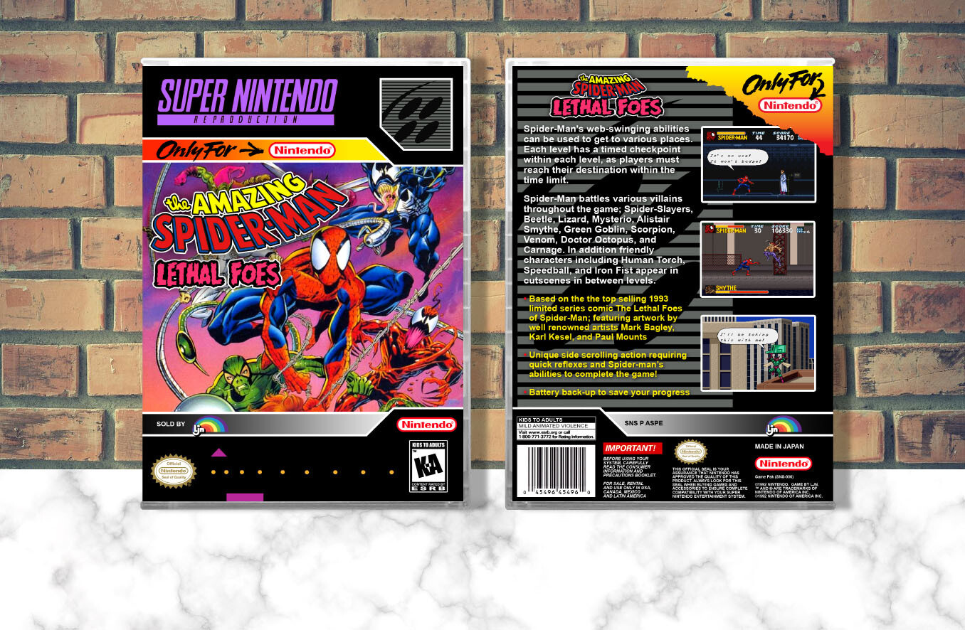 Amazing Spider-man, The Lethal Foes (Repro Spine), Case Color: CLEAR (Transparent)