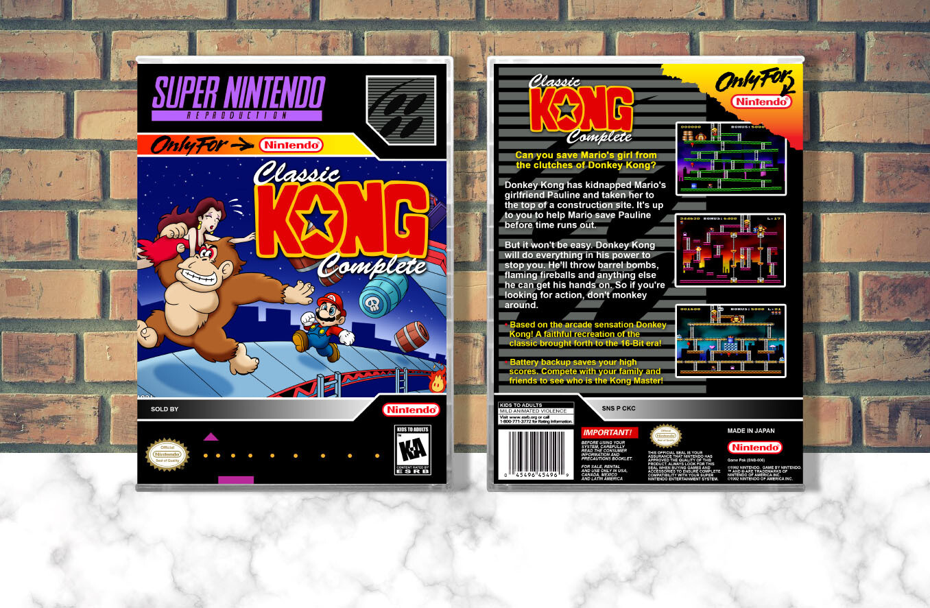 Classic Kong Complete (Repro Spine), Case Color: CLEAR (Transparent)