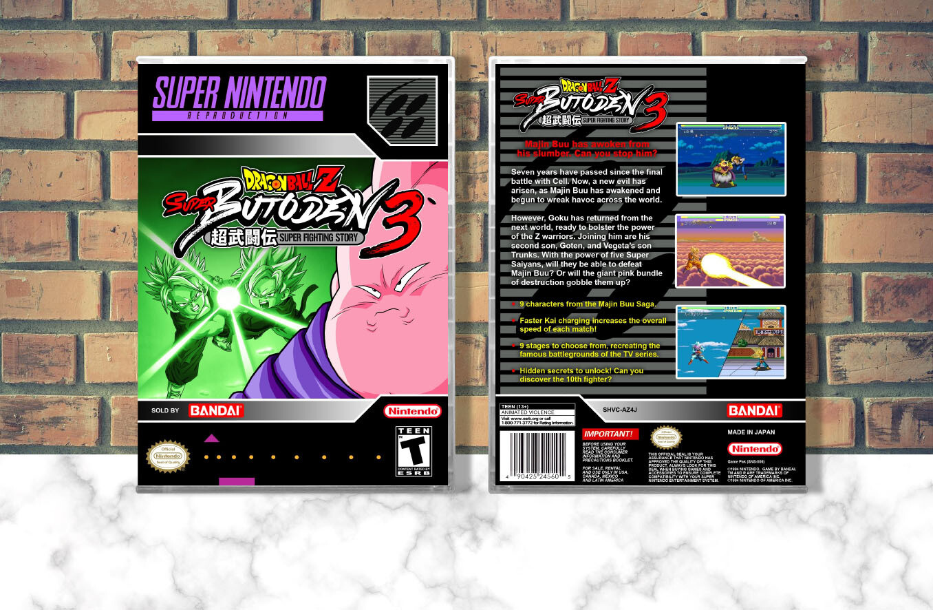 Dragon Ball Z: Super Butoden 3 (Repro Spine), Case Color: CLEAR (Transparent)