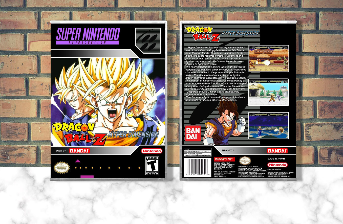 Dragon Ball Z: Hyper Dimension (Repro Spine), Case Color: CLEAR (Transparent)