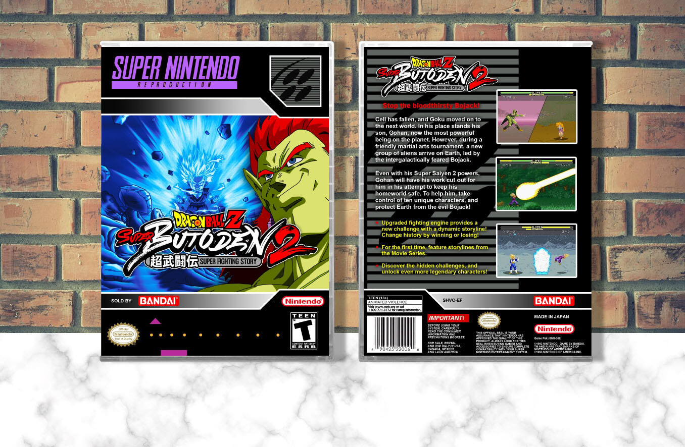 Dragon Ball Z: Super Butoden 2 (Repro Spine), Case Color: CLEAR (Transparent)