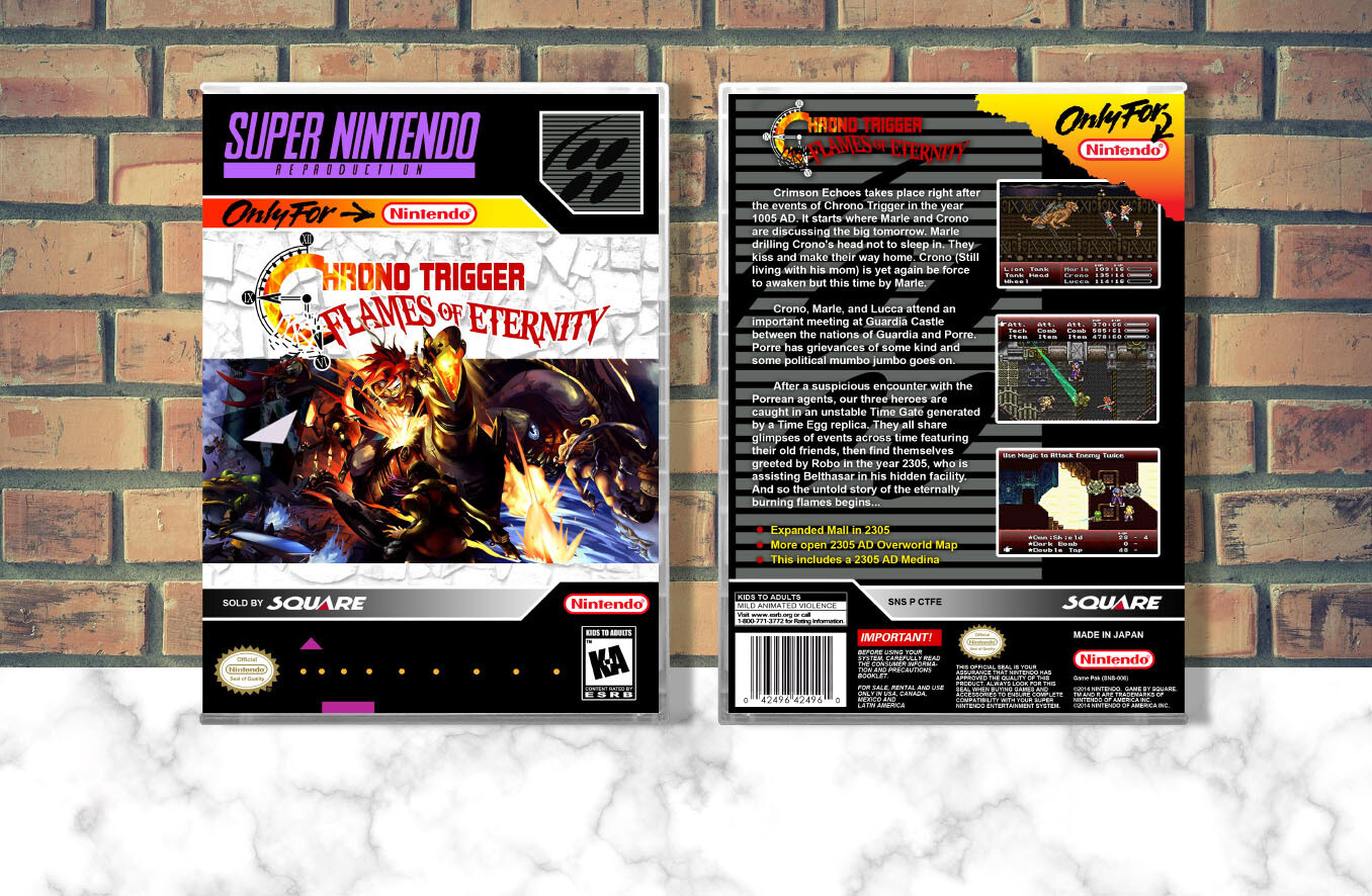 Chrono Trigger: Flames of Eternity (Repro Spine), Case Color: CLEAR (Transparent)