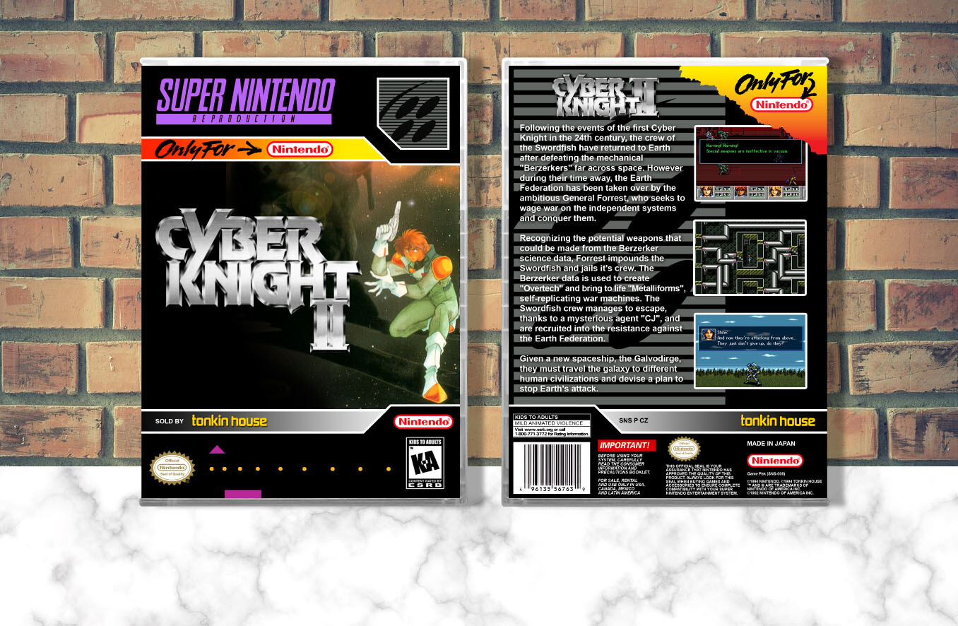 Cyber Knight II (Repro Spine), Case Color: CLEAR (Transparent)