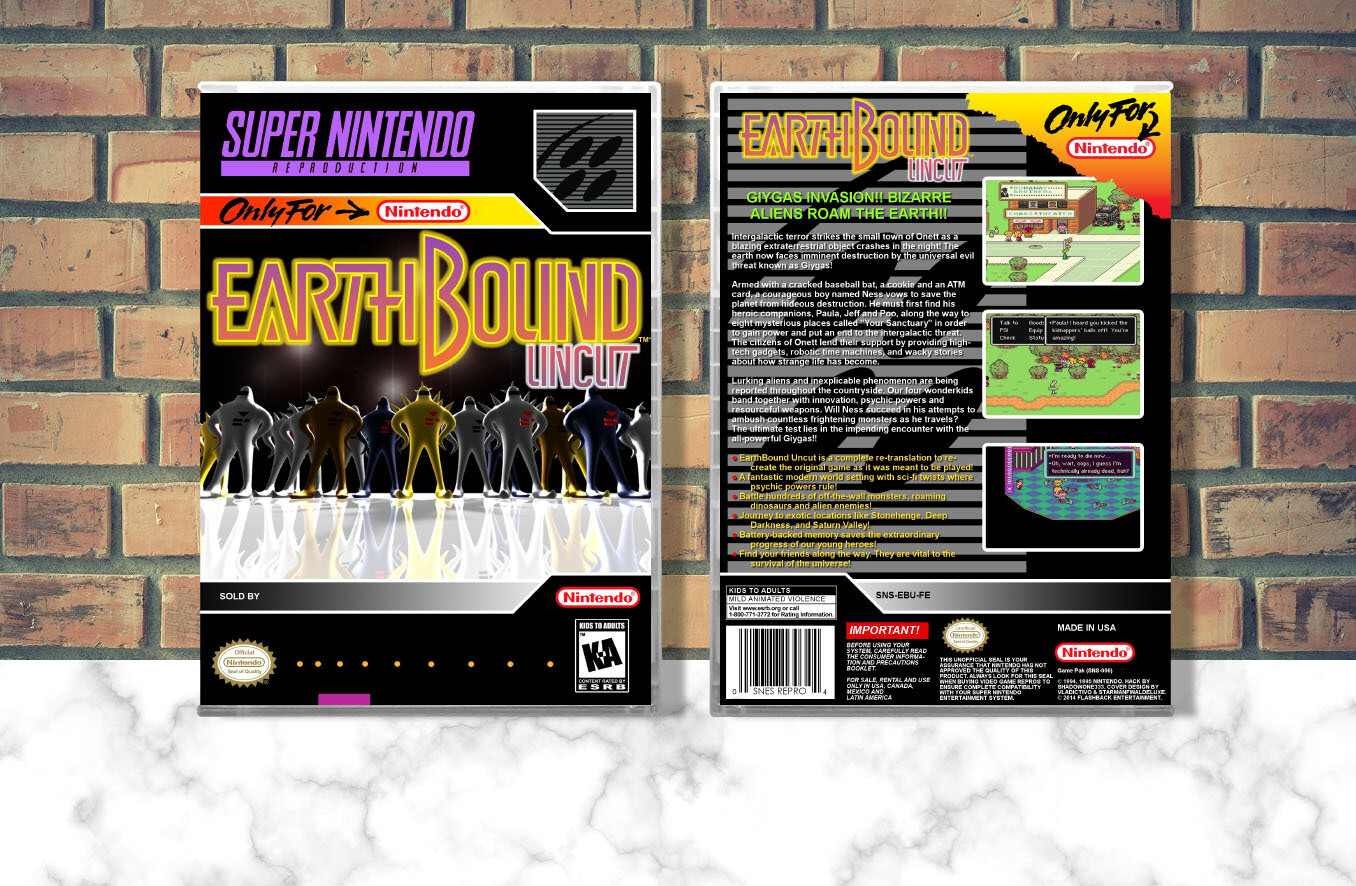 Earthbound Uncut (Repro Spine), Case Color: CLEAR (Transparent)