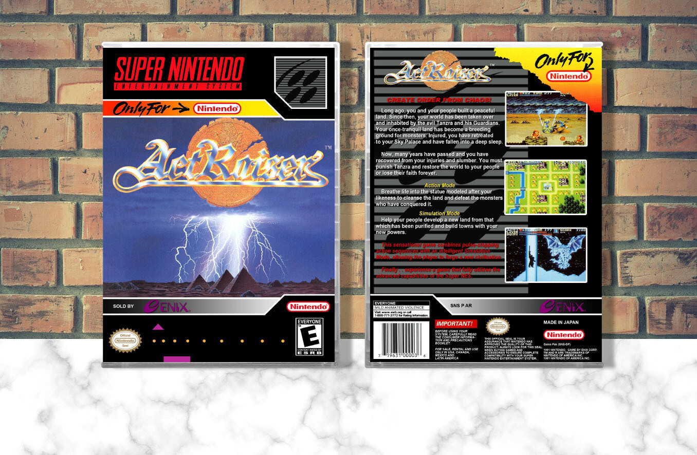 ActRaiser, Case Color: CLEAR (Transparent)