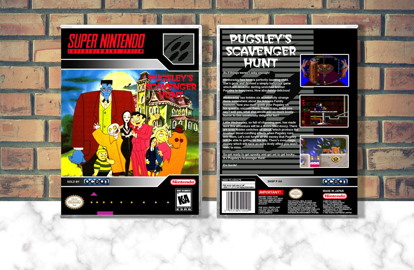 Addams Family, The: Pugsley&#39;s Scavenger Hunt, Case Color: CLEAR (Transparent)