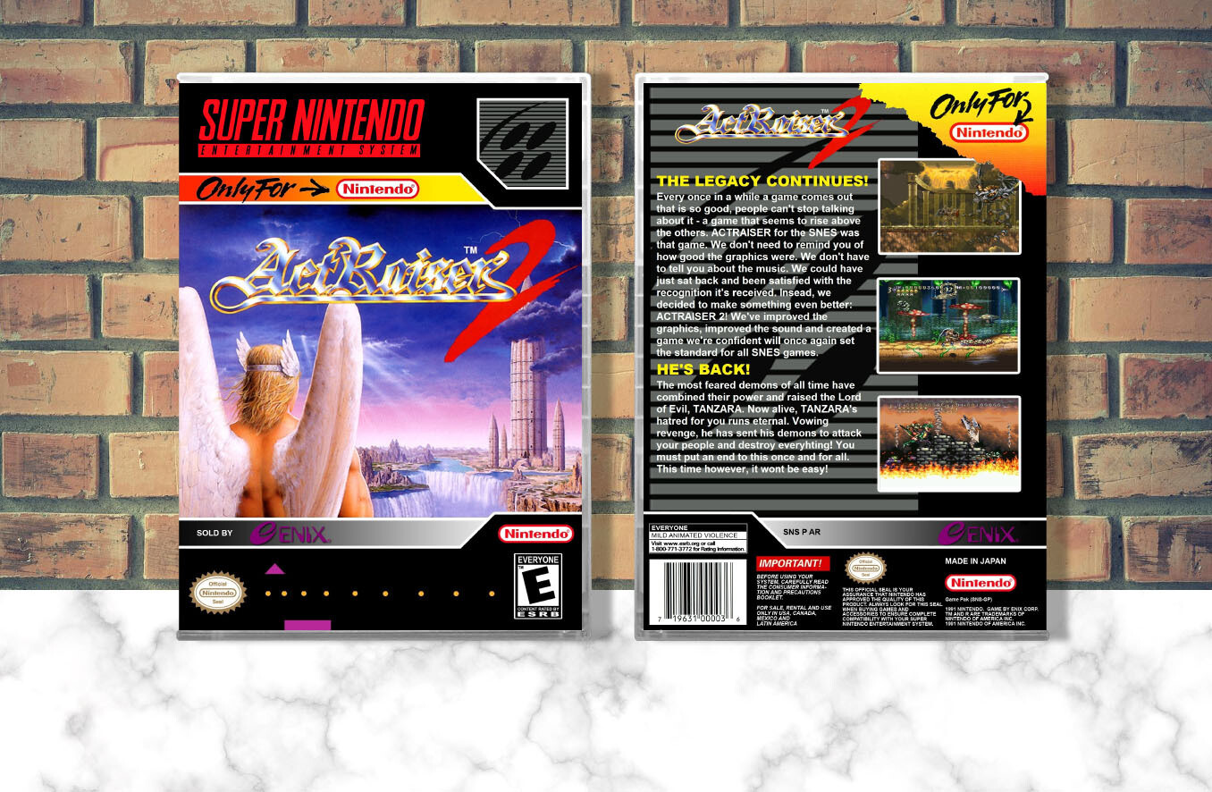 ActRaiser 2, Case Color: CLEAR (Transparent)