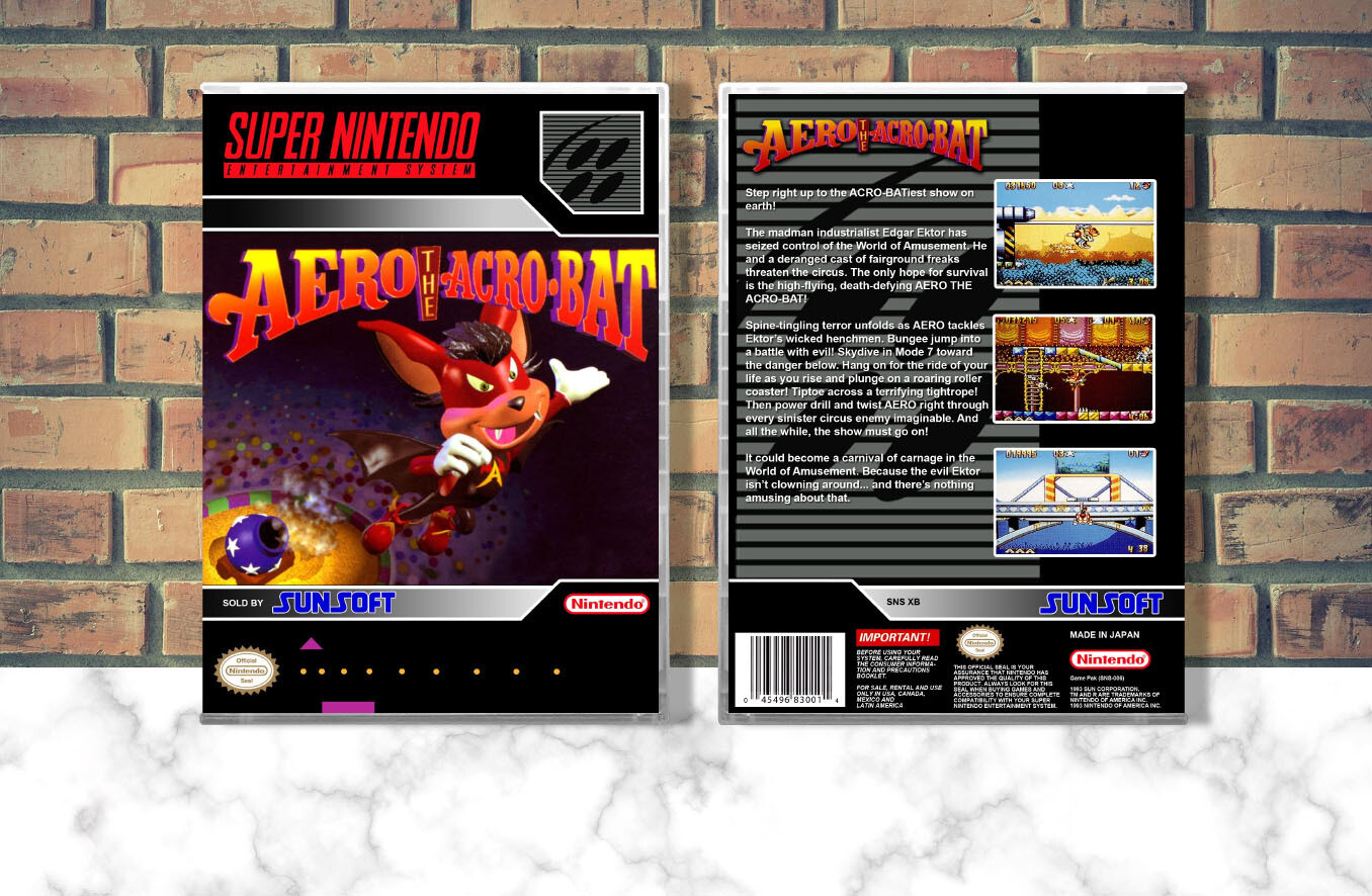 Aero the Acro-Bat, Case Color: CLEAR (Transparent)