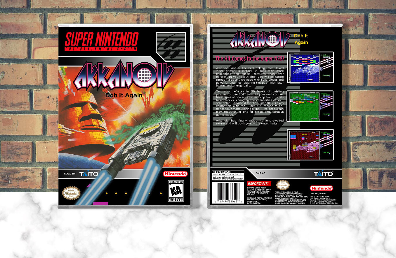 Arkanoid: Doh it Again, Case Color: CLEAR (Transparent)