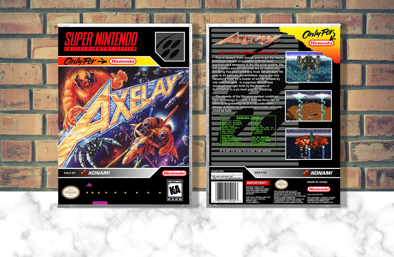 Axelay, Case Color: CLEAR (Transparent)