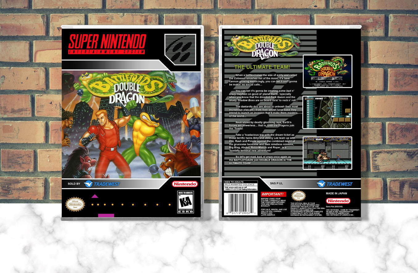 Battletoads &amp; Double Dragon, Case Color: CLEAR (Transparent)