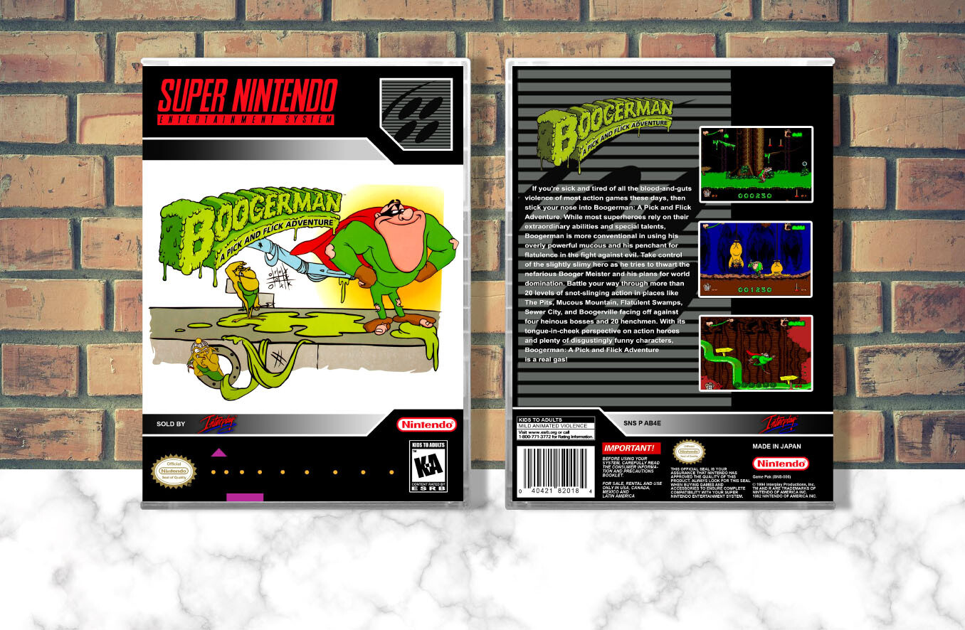 Boogerman: A Pick and Flick Adventure, Case Color: CLEAR (Transparent)