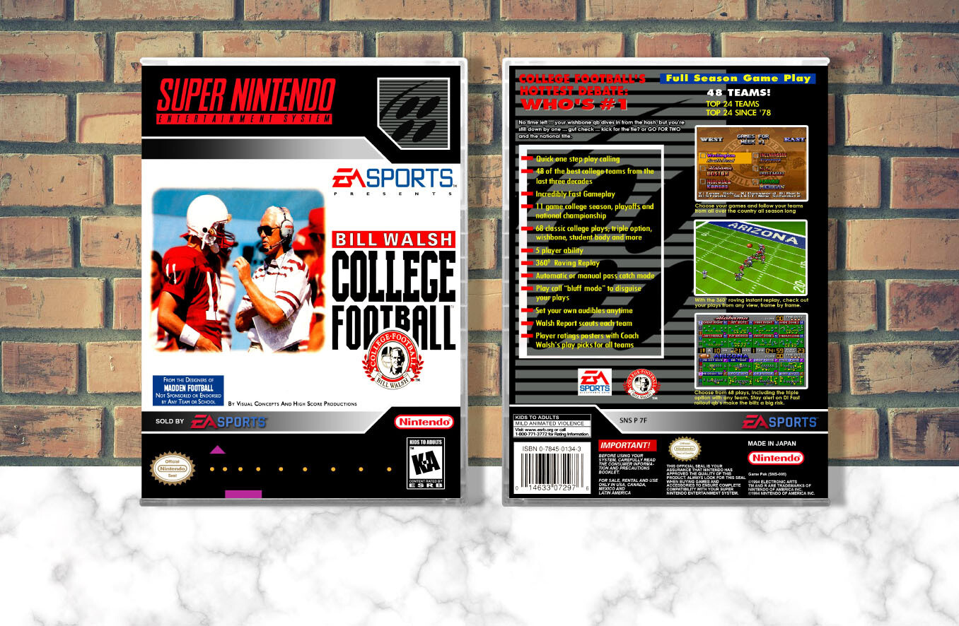 Bill Walsh College Football, Case Color: CLEAR (Transparent)