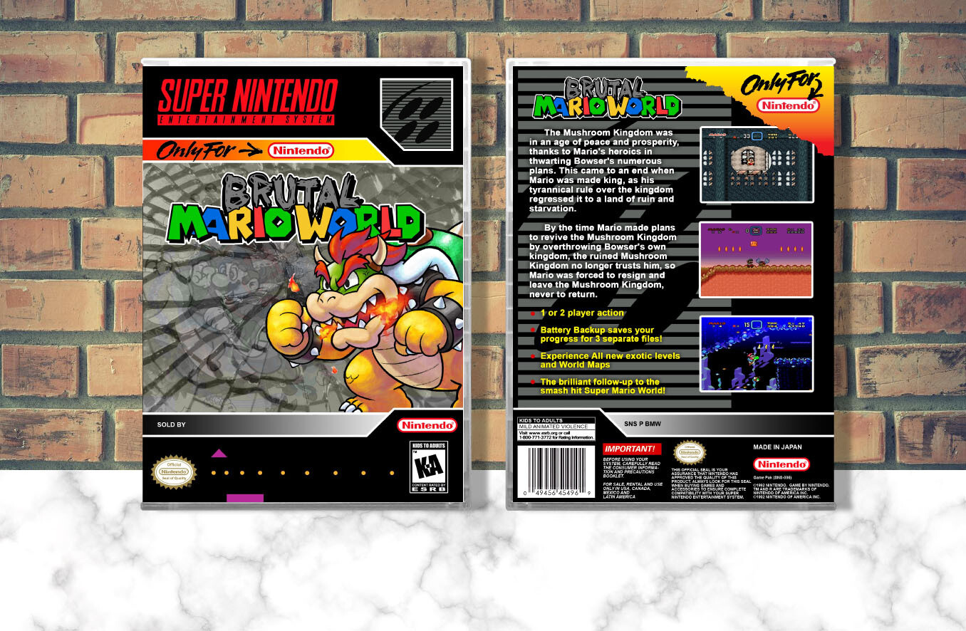 Brutal Mario World, Case Color: CLEAR (Transparent)