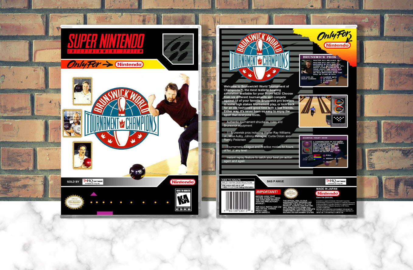 Brunswick World: Tournament of Champions, Case Color: CLEAR (Transparent)