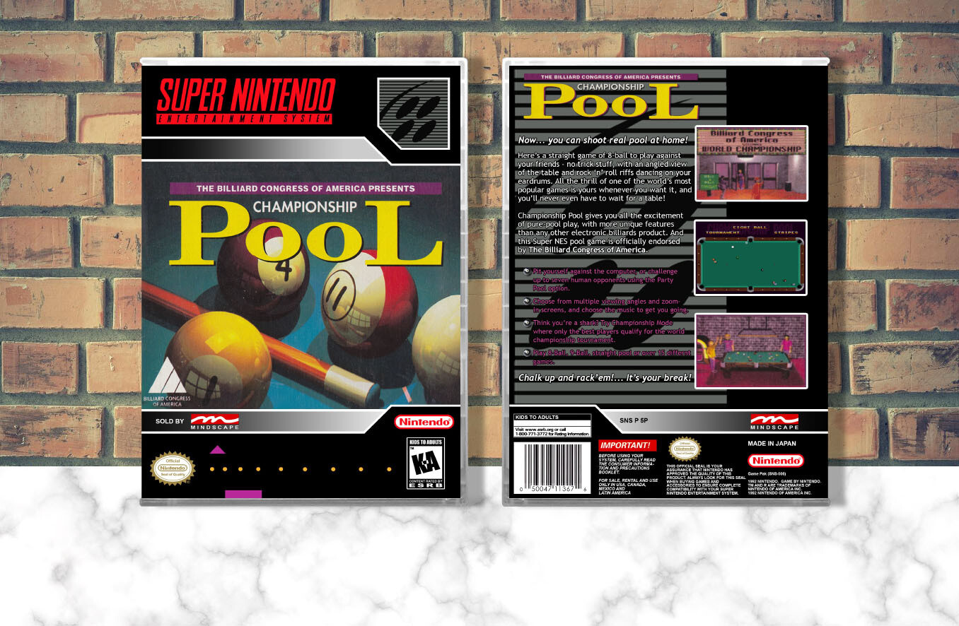 Championship Pool, Case Color: CLEAR (Transparent)