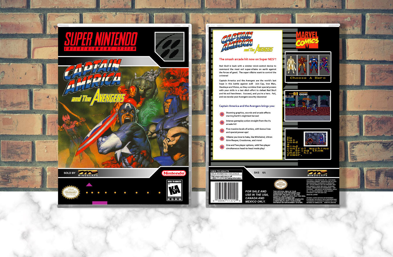 Captain America and The Avengers, Case Color: CLEAR (Transparent)