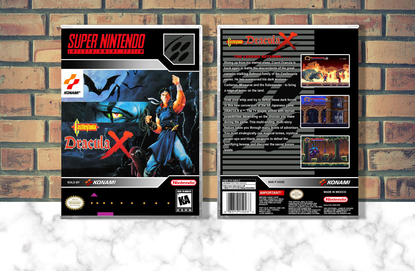 Castlevania: Dracula X, Case Color: CLEAR (Transparent)