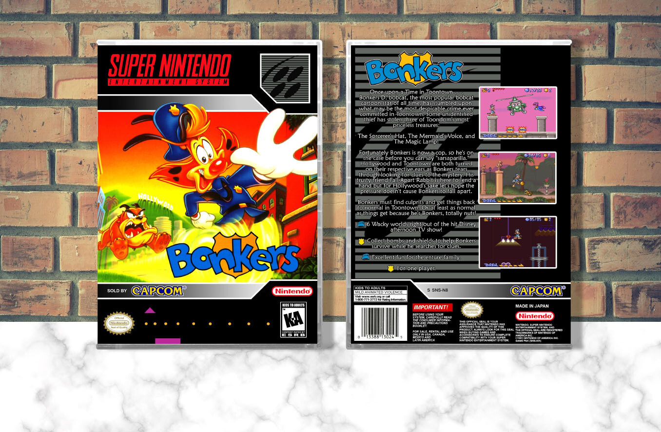 Disney&#39;s Bonkers, Case Color: CLEAR (Transparent)