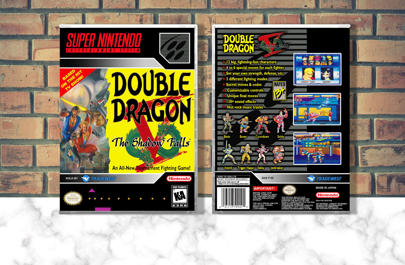 Double Dragon V: The Shadow Falls, Case Color: CLEAR (Transparent)