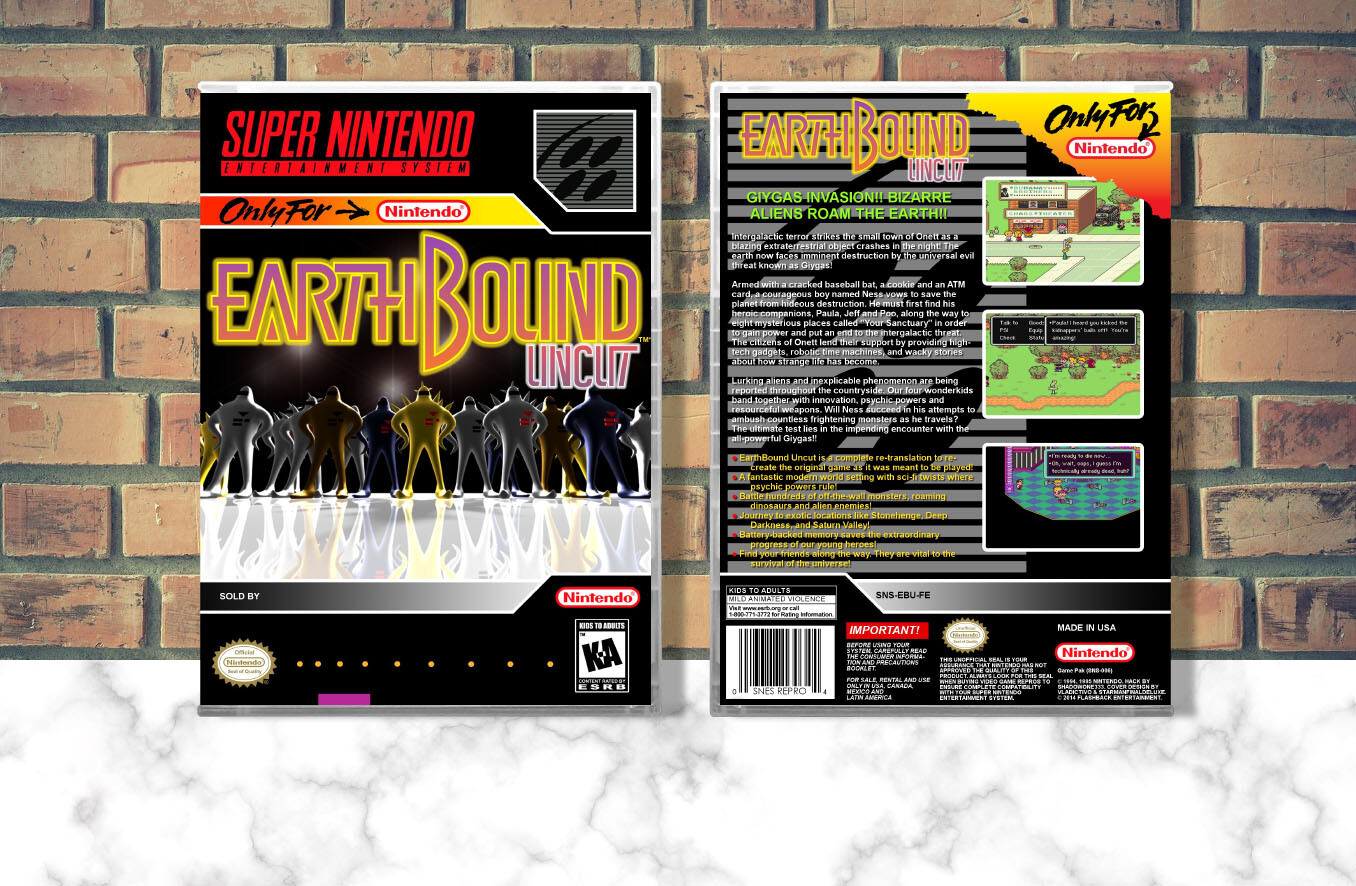 EarthBound Uncut, Case Color: CLEAR (Transparent)