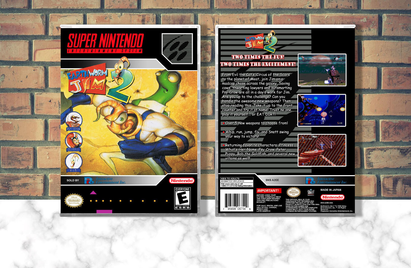 Earthworm Jim 2, Case Color: CLEAR (Transparent)