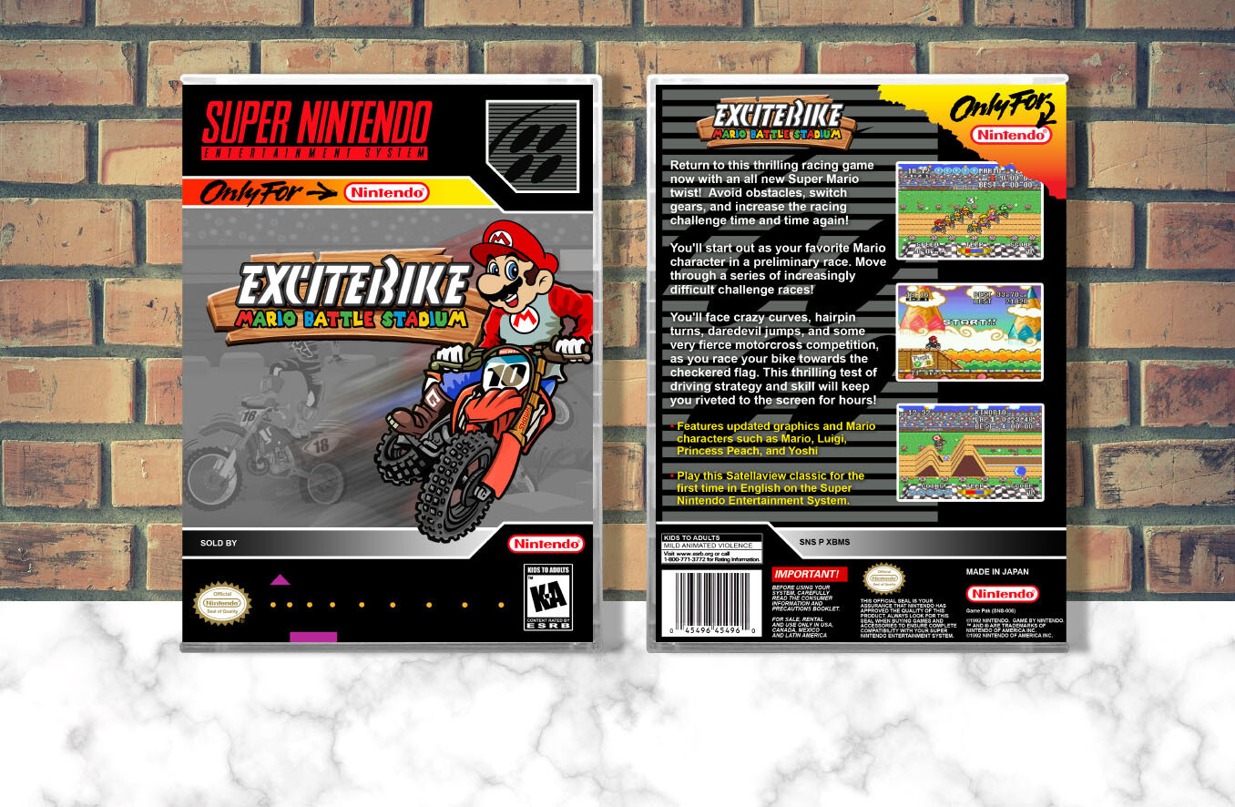 Excitebike Mario Battle Stadium, Case Color: CLEAR (Transparent)