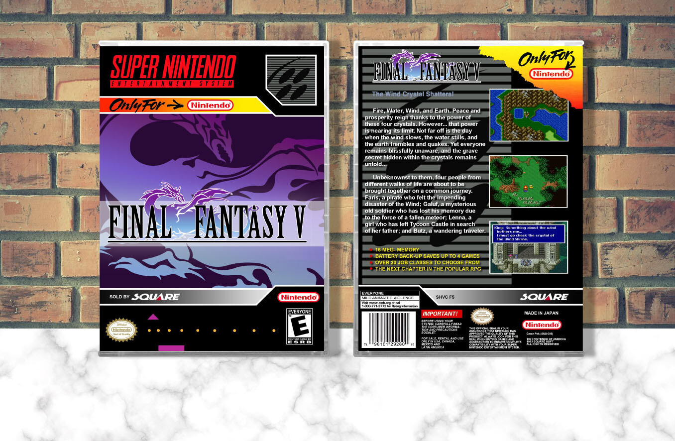 Final Fantasy V, Case Color: CLEAR (Transparent)