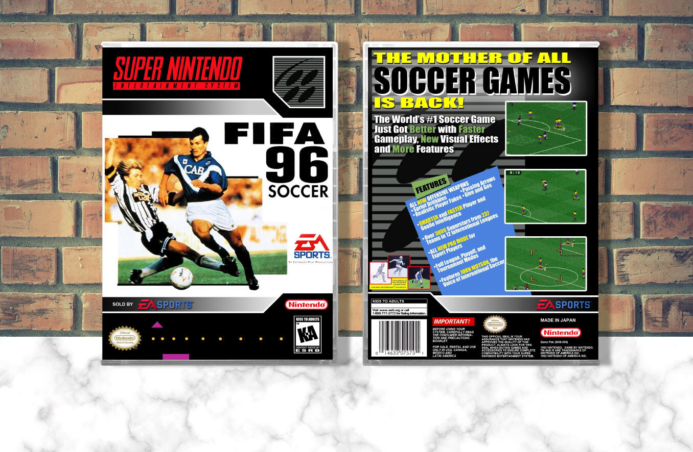 FIFA Soccer &#39;96, Case Color: CLEAR (Transparent)