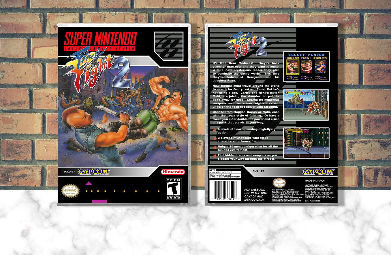 Final Fight 2, Case Color: CLEAR (Transparent)