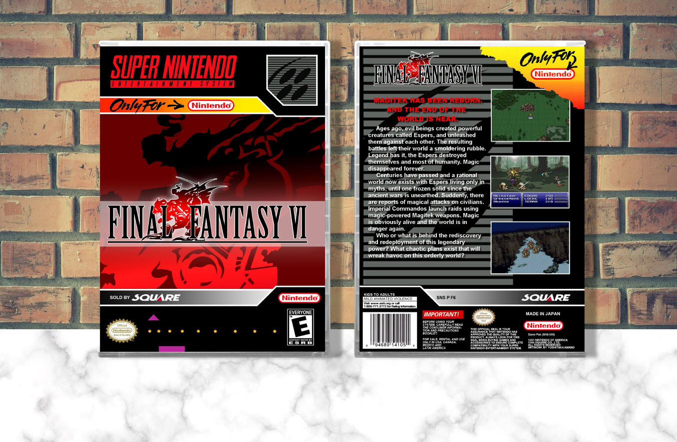 Final Fantasy VI, Case Color: CLEAR (Transparent)