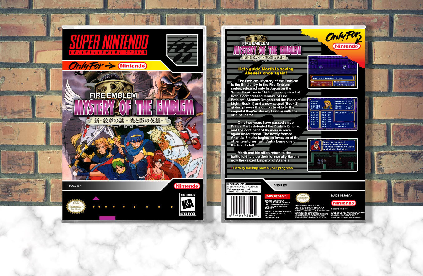 Fire Emblem: Mystery of the Emblem, Case Color: CLEAR (Transparent)