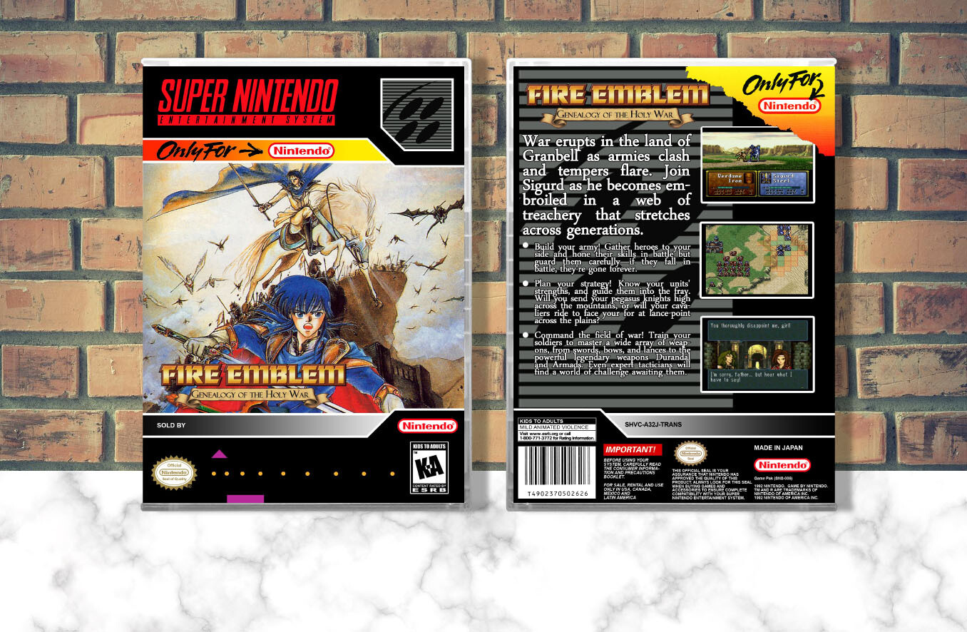 Fire Emblem: Genealogy of the Holy War, Case Color: CLEAR (Transparent)