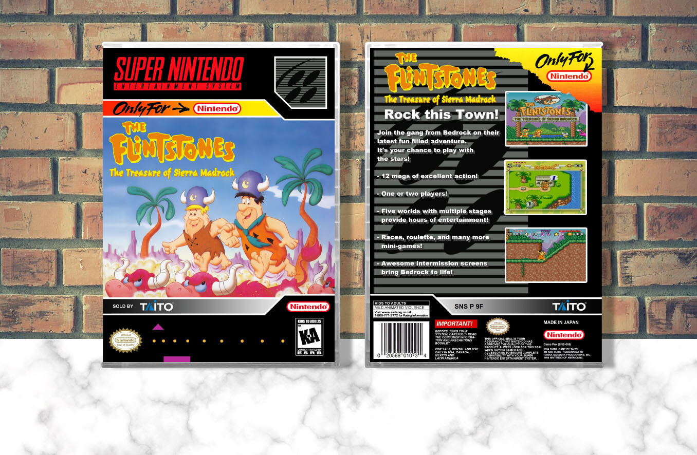 Flintstones, The: The Treasure of Sierra Madrock, Case Color: CLEAR (Transparent)