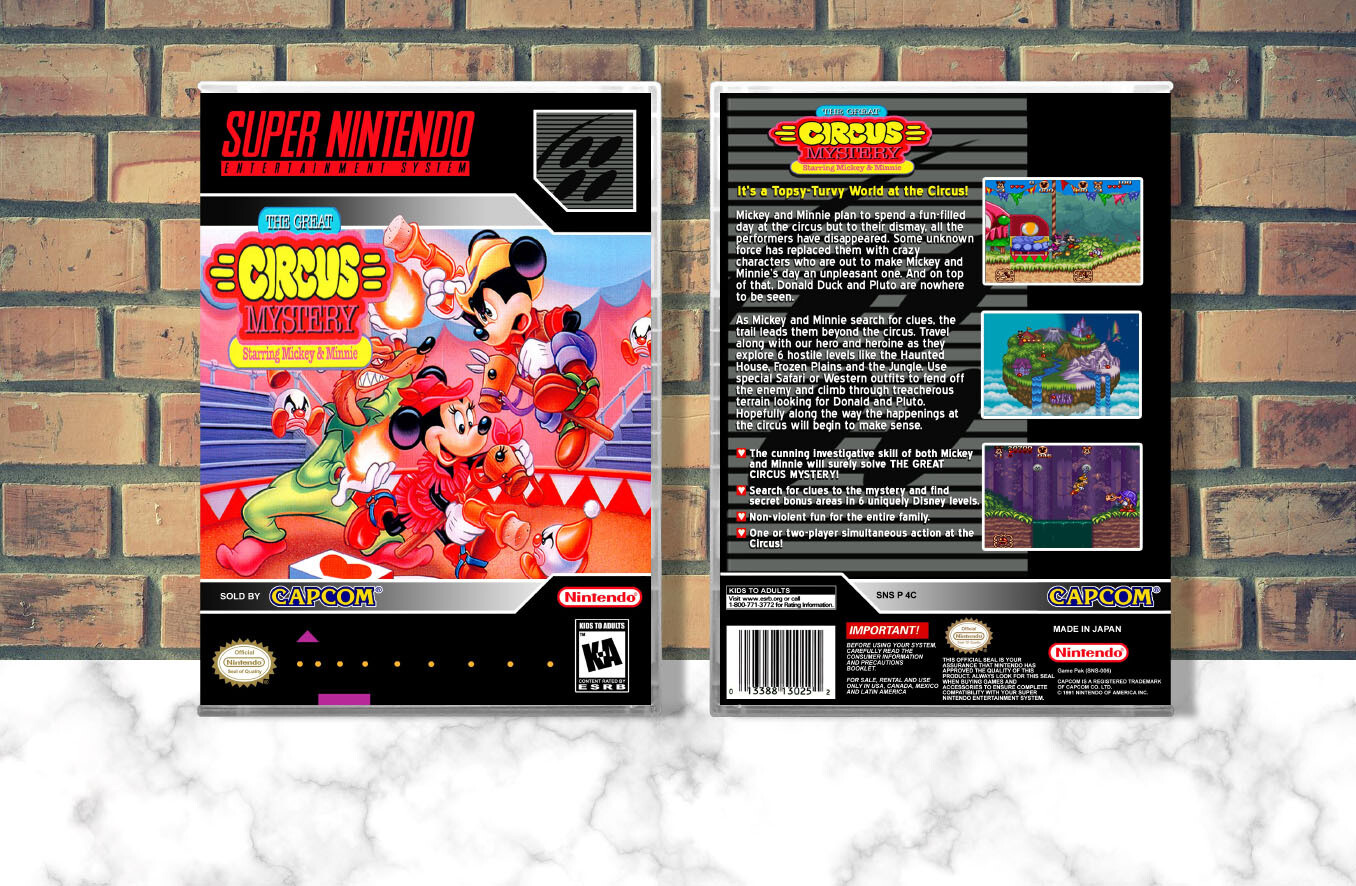 Great Circus Mystery, The: Starring Mickey &amp; Minnie, Case Color: CLEAR (Transparent)