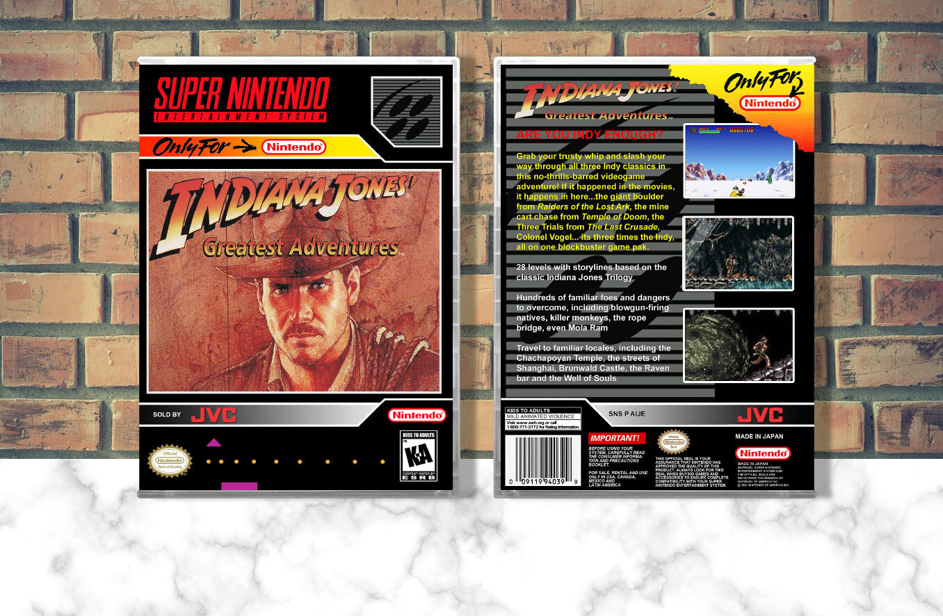 Indiana Jones&#39; Greatest  Adventures, Case Color: CLEAR (Transparent)