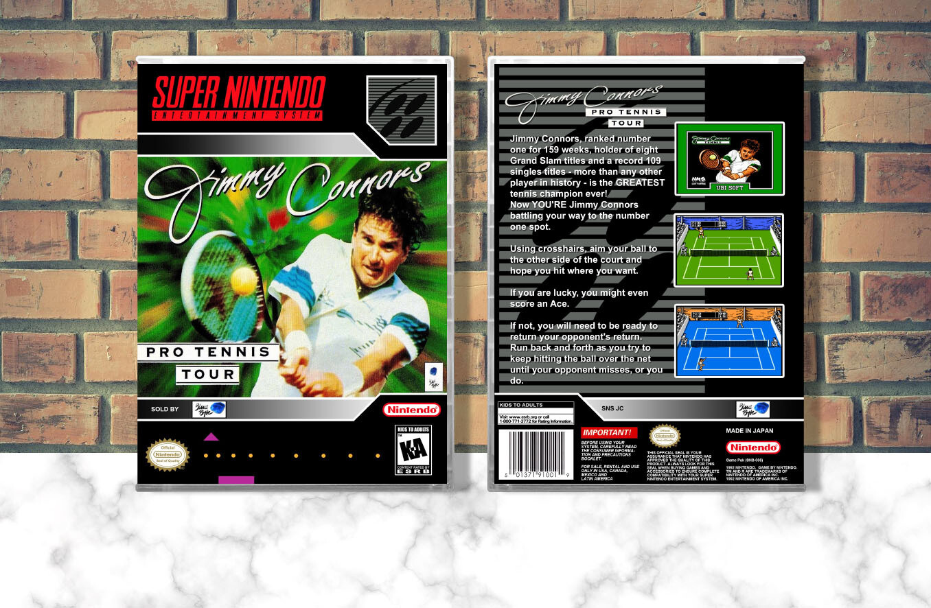 Jimmy Connors Pro Tennis Tour, Case Color: CLEAR (Transparent)