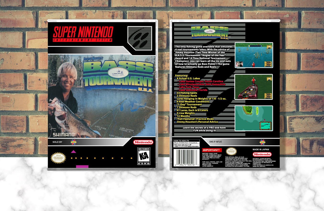 Jimmy Houston&#39;s Bass Tournament U.S.A., Case Color: CLEAR (Transparent)