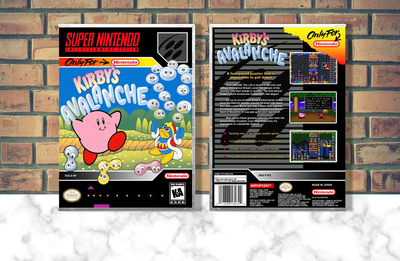 Kirby&#39;s Avalanche, Case Color: CLEAR (Transparent)