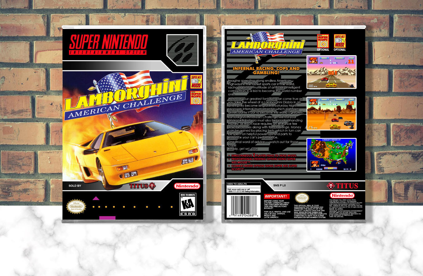 Lamborghini: American Challenge, Case Color: CLEAR (Transparent)