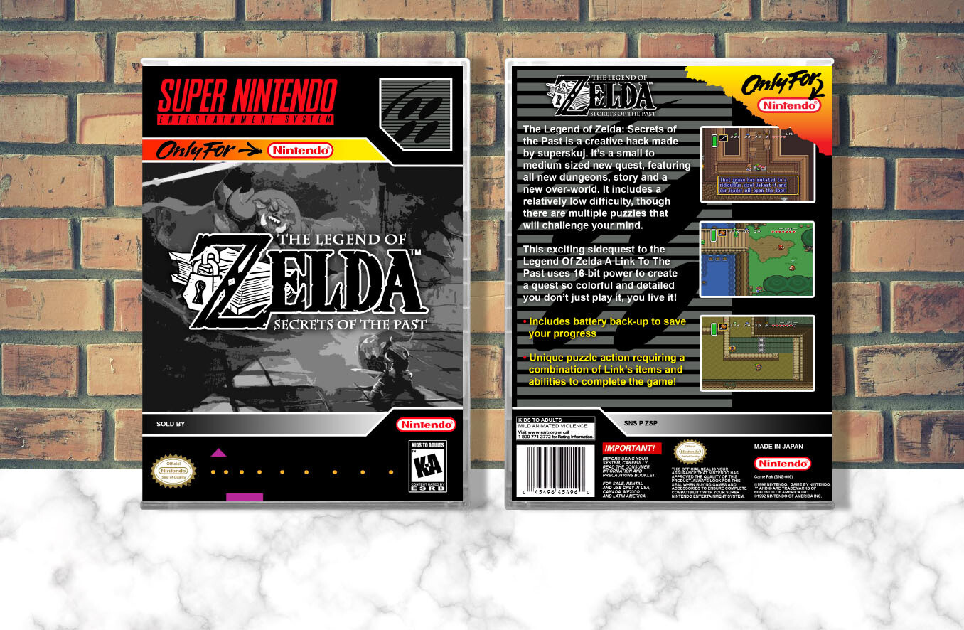 Legend of Zelda, The: Secrets of the Past, Case Color: CLEAR (Transparent)