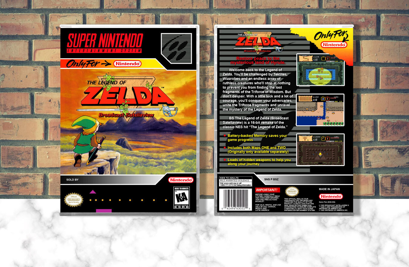 Legend of Zelda, The: BS Combo Cart, Case Color: CLEAR (Transparent)