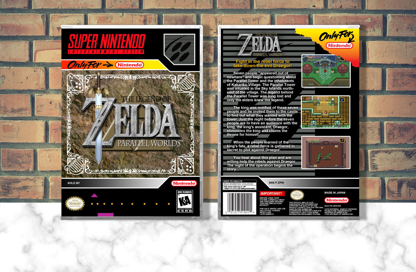 Legend of Zelda, The: Parallel Worlds - SNES Video Game Case