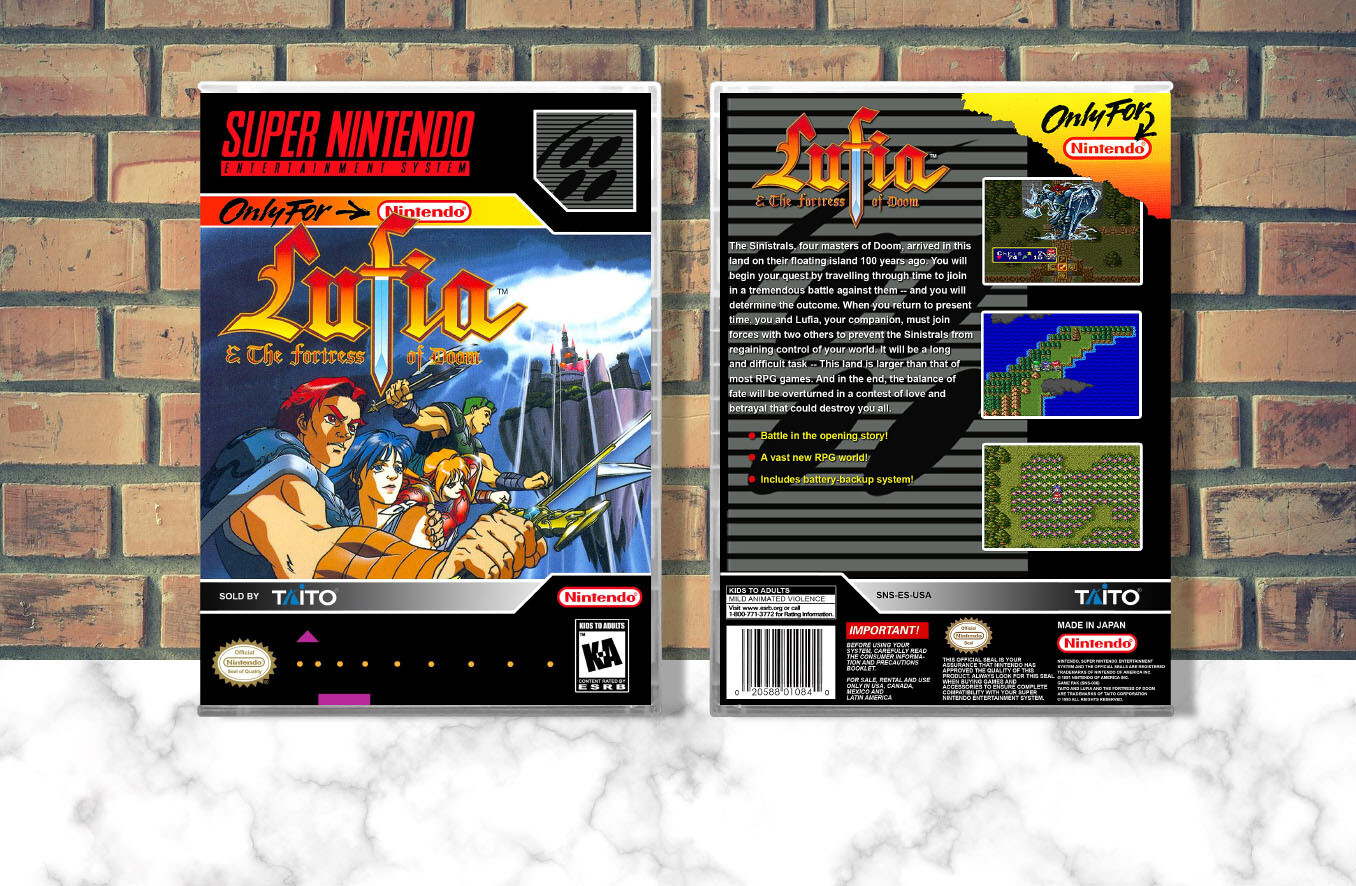 Lufia &amp; the Fortress of Doom, Case Color: CLEAR (Transparent)