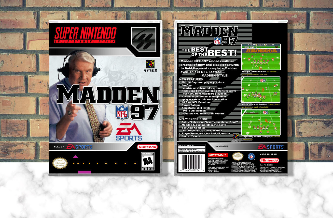 Madden NFL &#39;97, Case Color: CLEAR (Transparent)