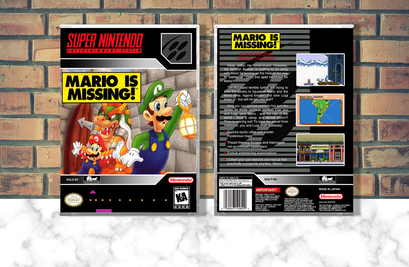Mario is Missing!, Case Color: CLEAR (Transparent)