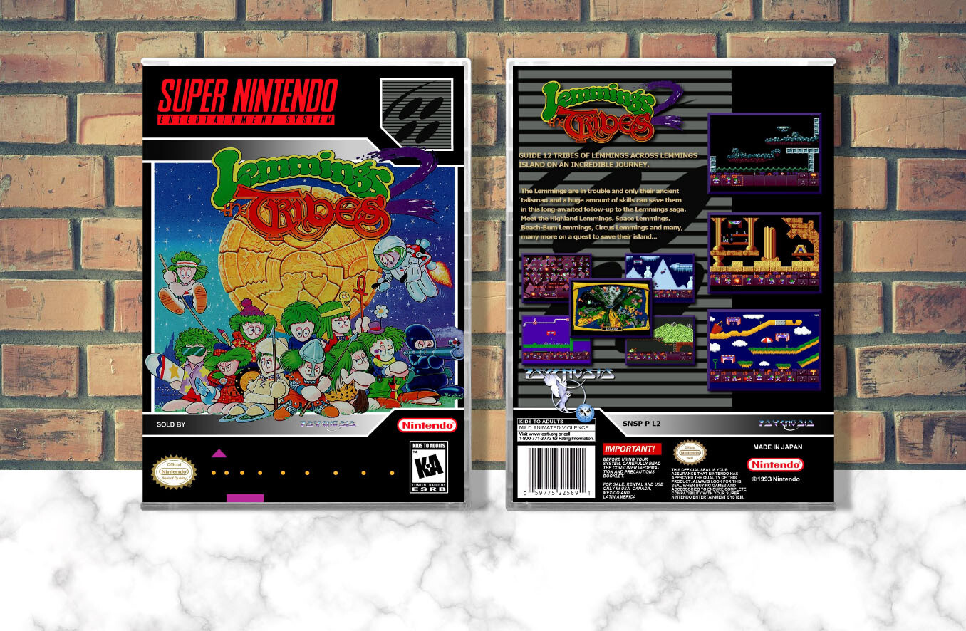 Lemmings 2: The Tribes, Case Color: CLEAR (Transparent)