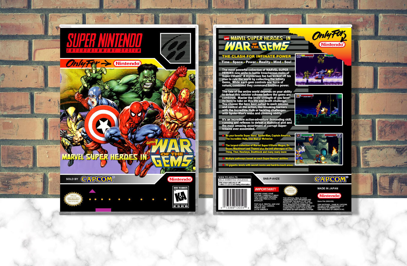Marvel Super Heroes: War of Gems, Case Color: CLEAR (Transparent)