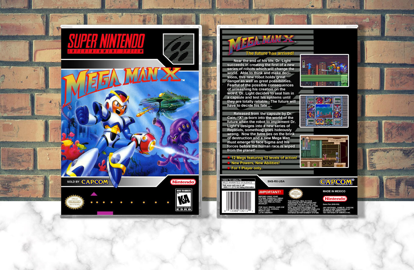 Mega Man X, Case Color: CLEAR (Transparent)